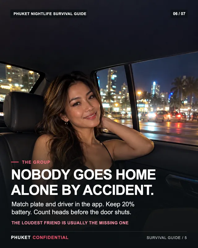 Slide 6: Nobody goes home alone by accident. Match plate and driver in the app. Keep 20% battery. Count heads before the door shuts.
